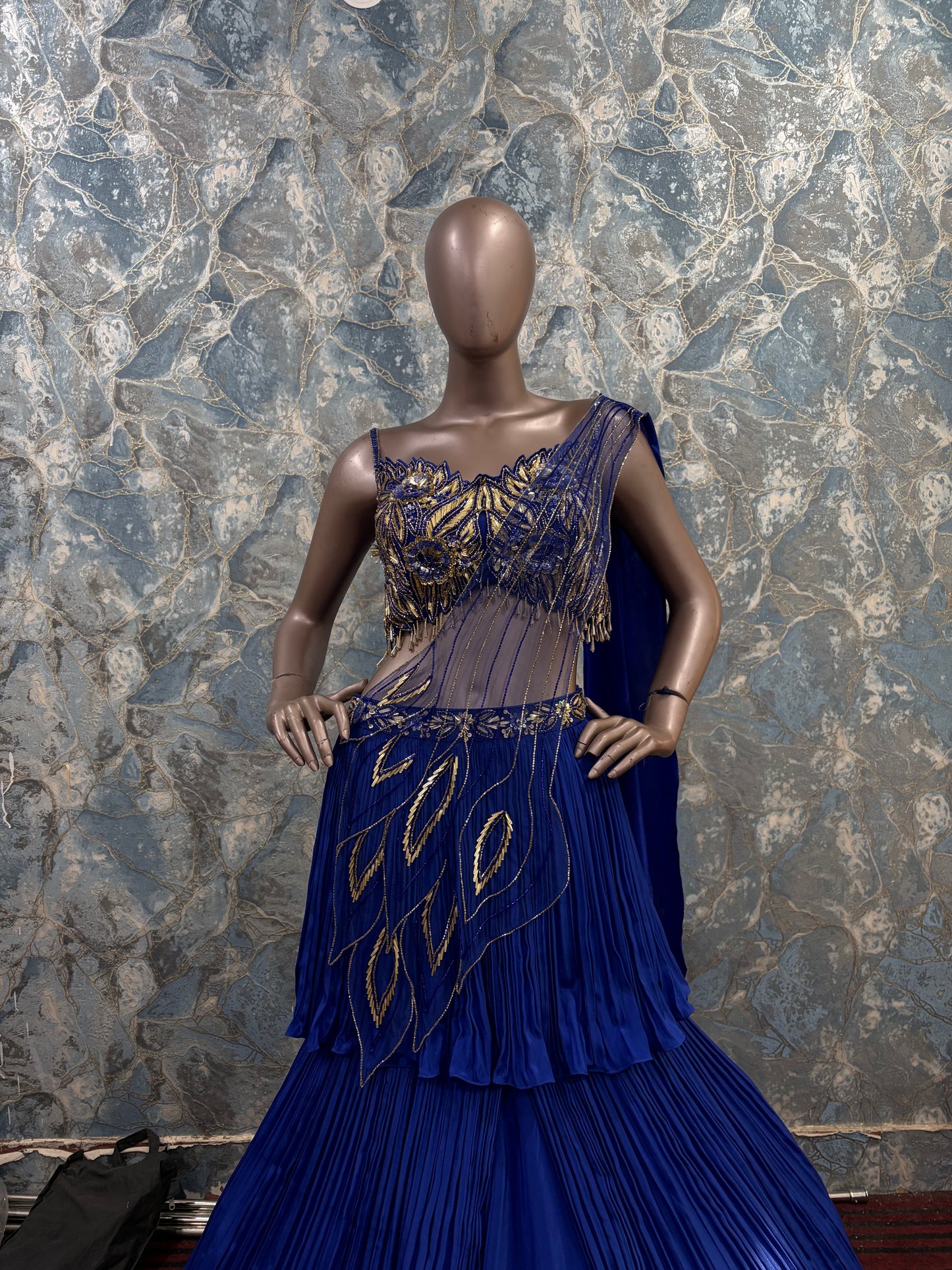 Royal Blue Embellished Lehenga – Party &amp; Festive Wear (Style No-8233)